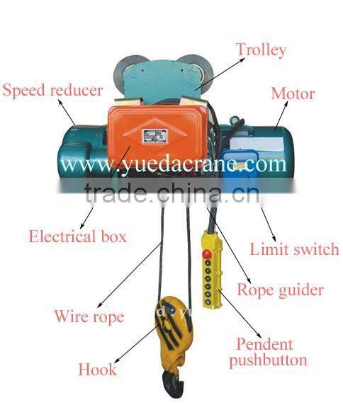 High quality wirerope electric hoist 3 ton