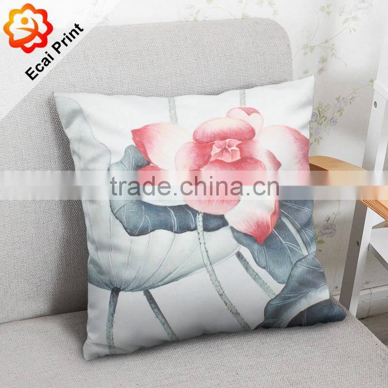 colourful professional invisible zipper custom made Cushion with painting