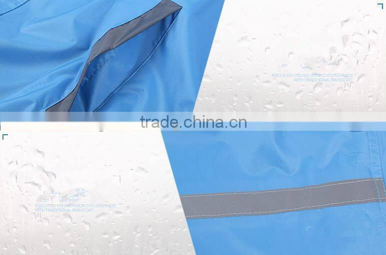 Adult's fashion waterproof reflective raincoat suit for motorcycle riders