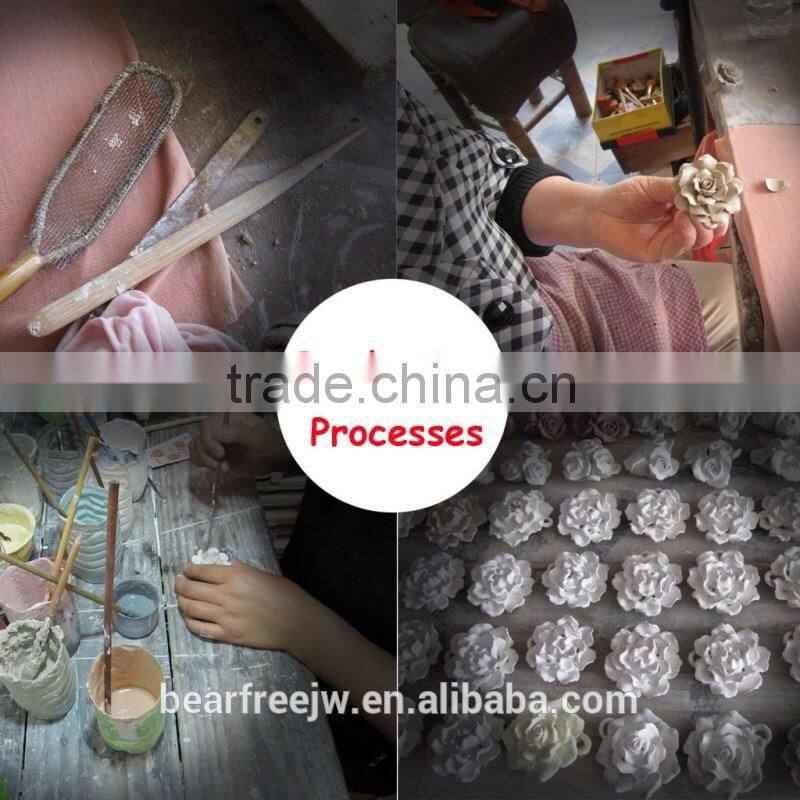 Unique designs Peony flower printing Bracelet made in Ceramic for women