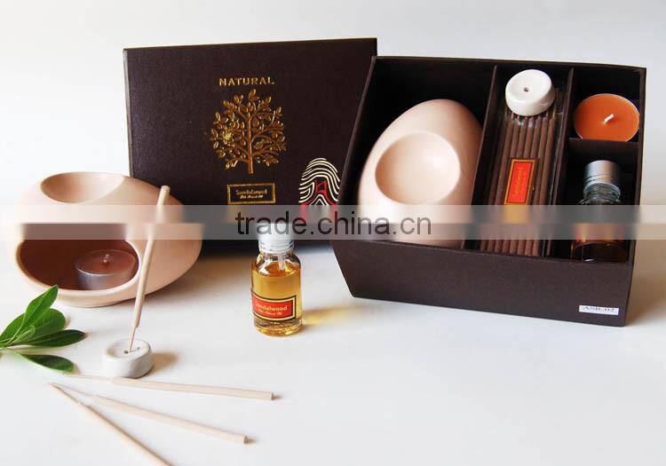 Special fragrance and hot design ceramic aroma oi burner with incense holder