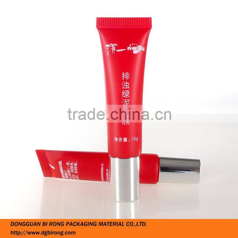 Red Plastic Makeup Container