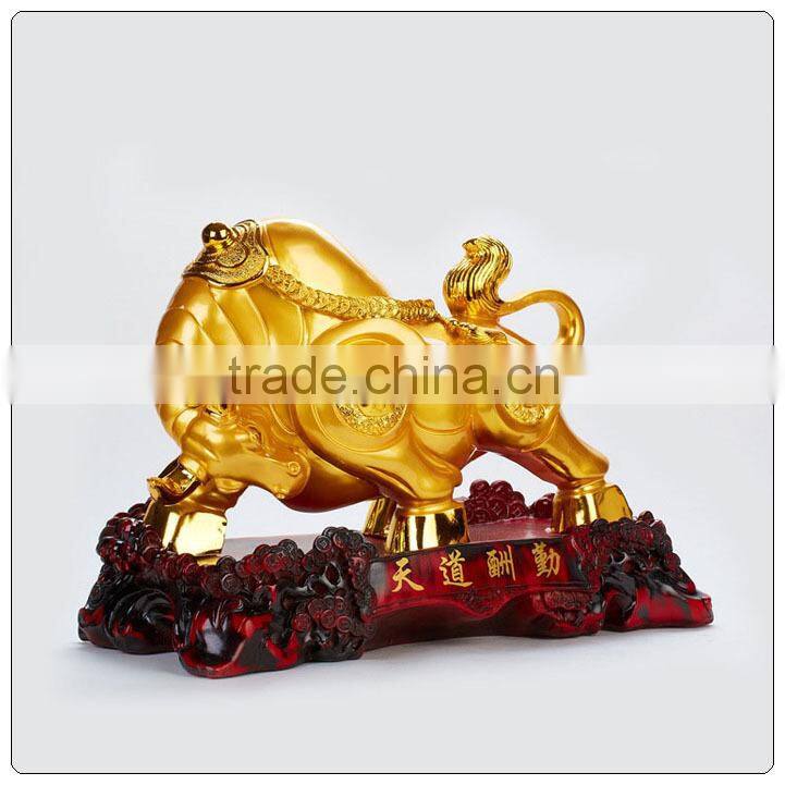 Chinese zodiac animals Resin OX ,24k golden ox resin statue