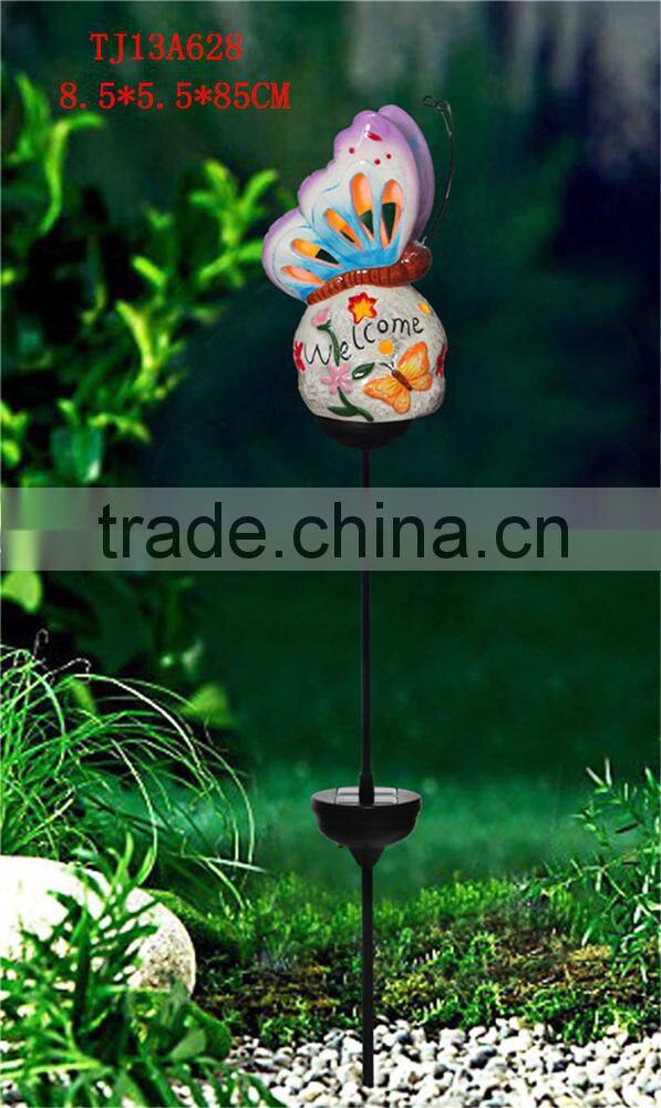 Colorful decorative hand painted ceramic butterfly