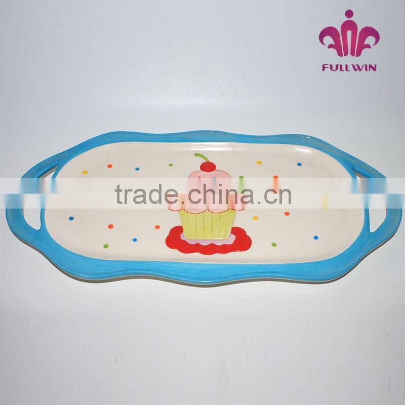 ceramic ice cream tray decorate indian wedding trays
