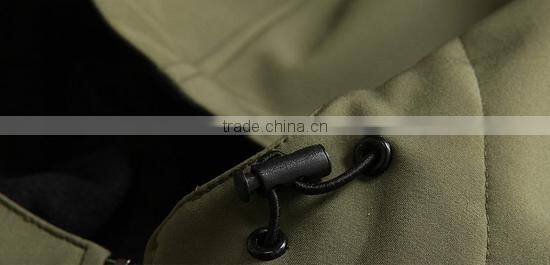 Custom men sofeshell jackets with hat