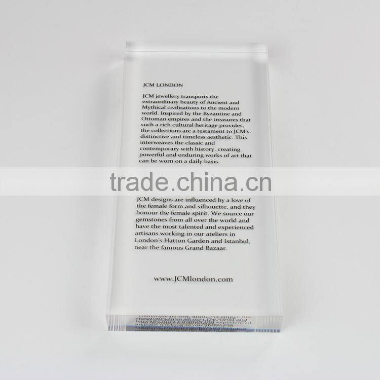 Customized acrylic nameplate, solid acrylic nameplate