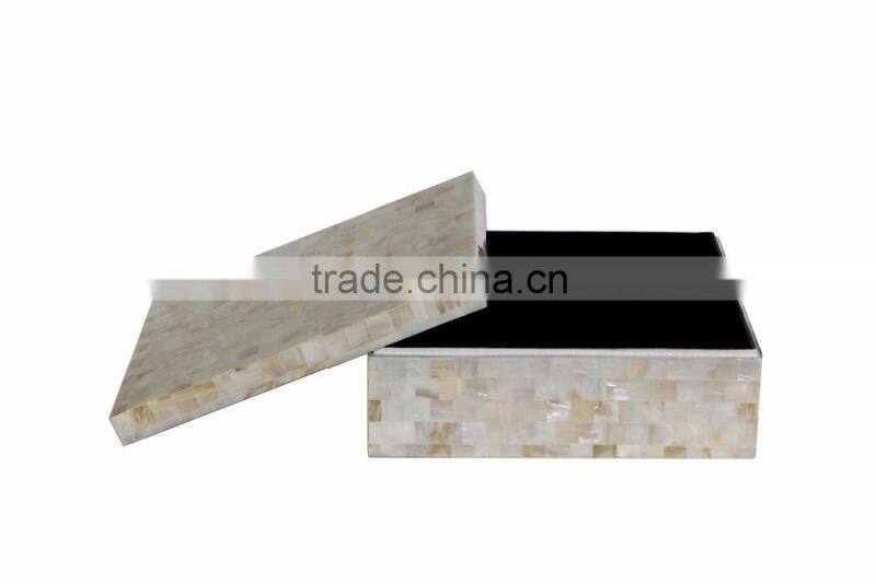 Mother of pearl inlaid jewelry box