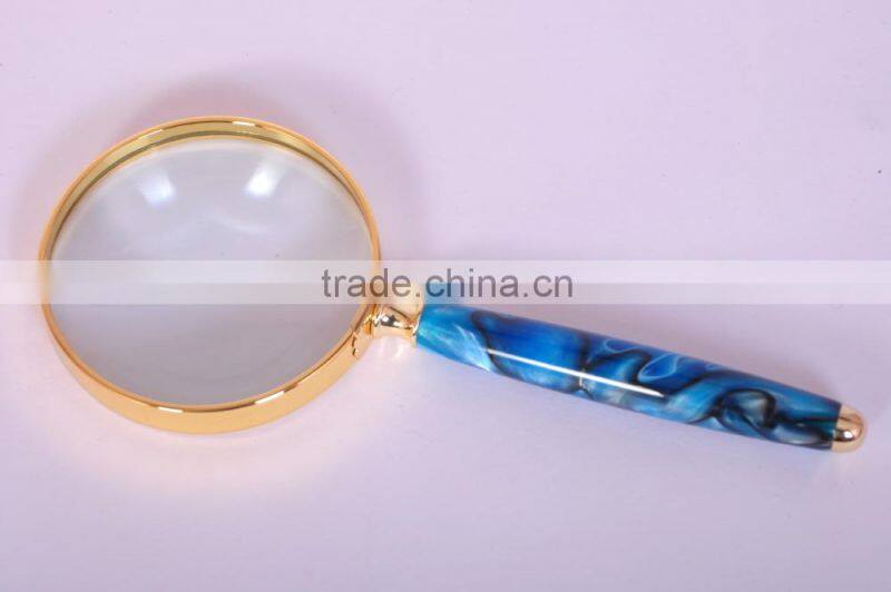 5X magnifying glass with jade handle for collecting or home use