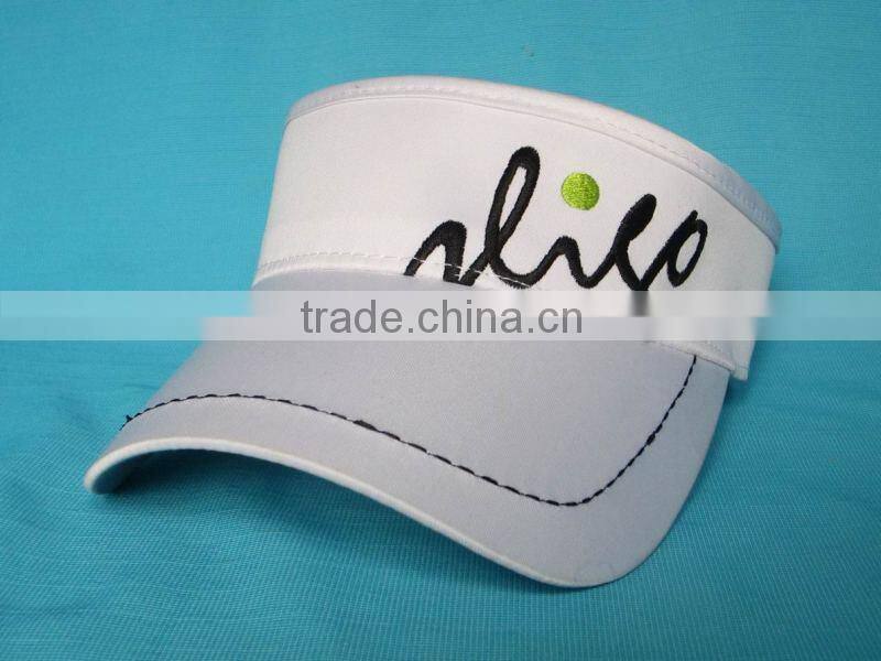 100% Cotton Sun Visor Hat with embroidering logo