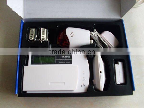 Wired and wireless alarm system with LCD display
