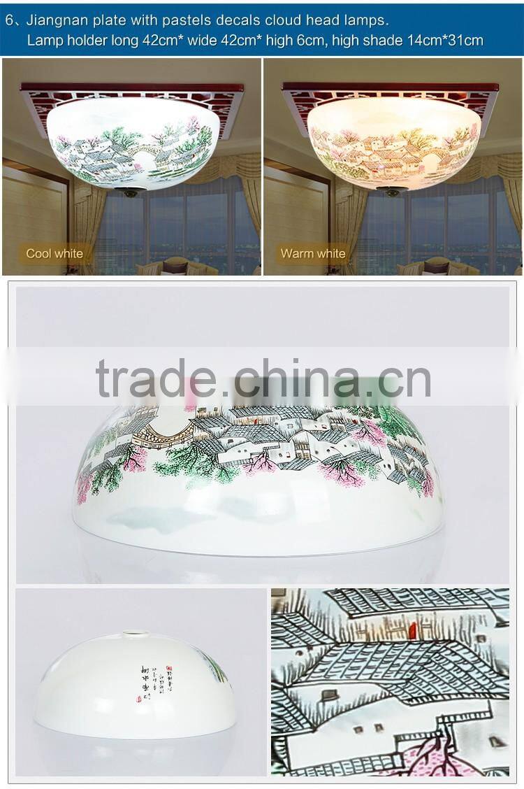 modern vintage porcelain chandelier ceramic wood celling light