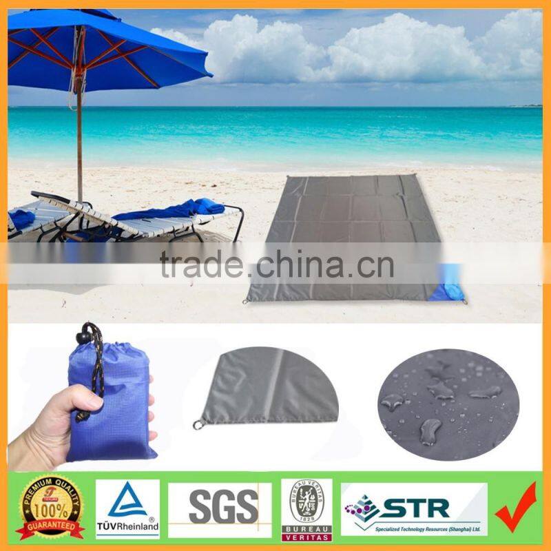 Portable Mini Hiking Picnic Beach Pocket Blanket with Drastring Pouch