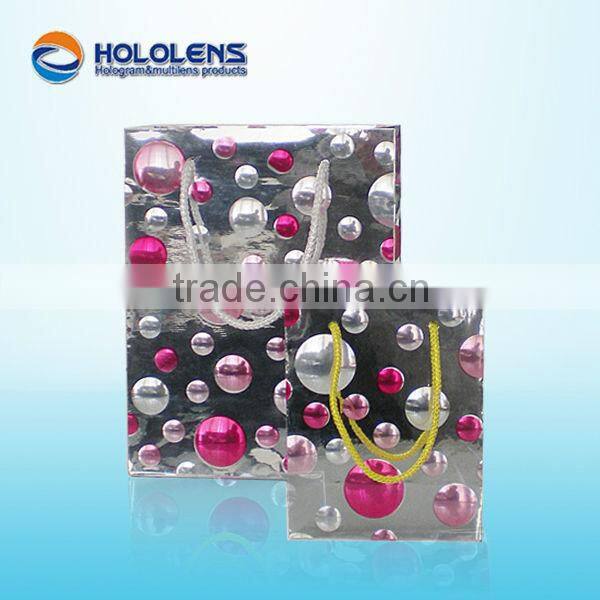 PET multi-lens laminating paper gift bag