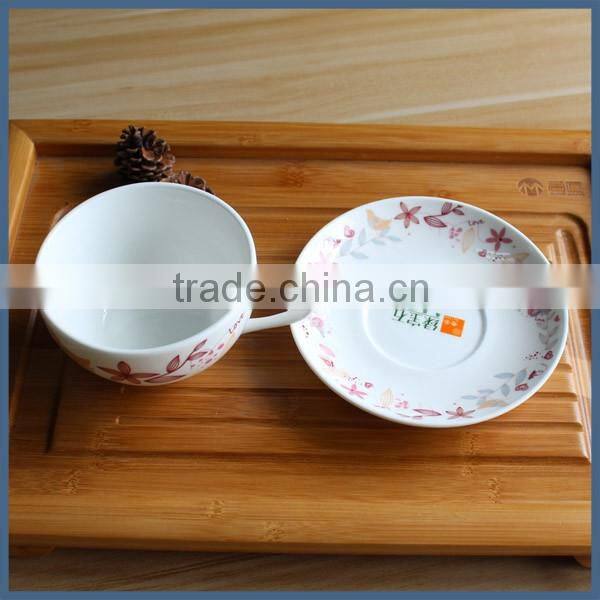 Promotional gift ceramic tea cup and saucer wholesale