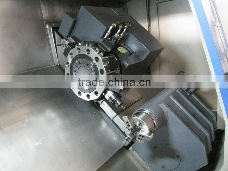 CNC350A twin spindle cnc lathe with live tooling