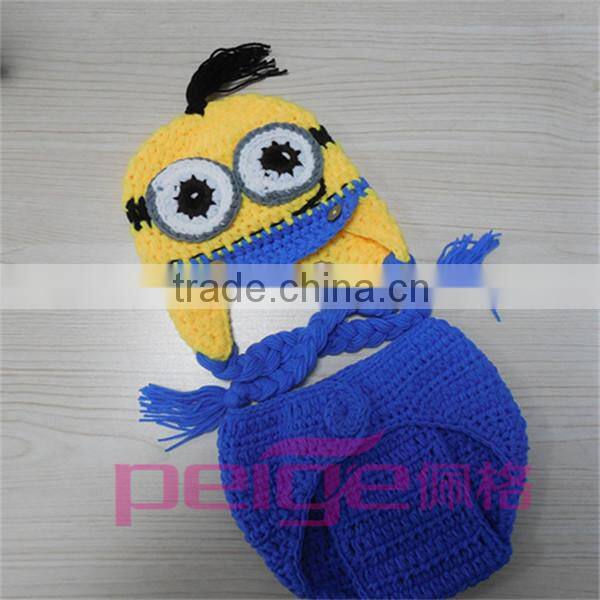 Infant Aminal Knit Photography Prop , Crochet Beanie Hat Cap baby suits