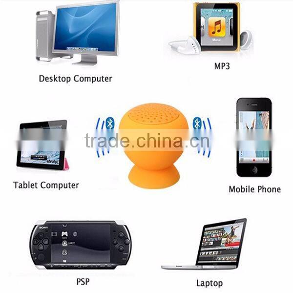 Portable silicone waterproof sucker speaker bluetooth speakerphone