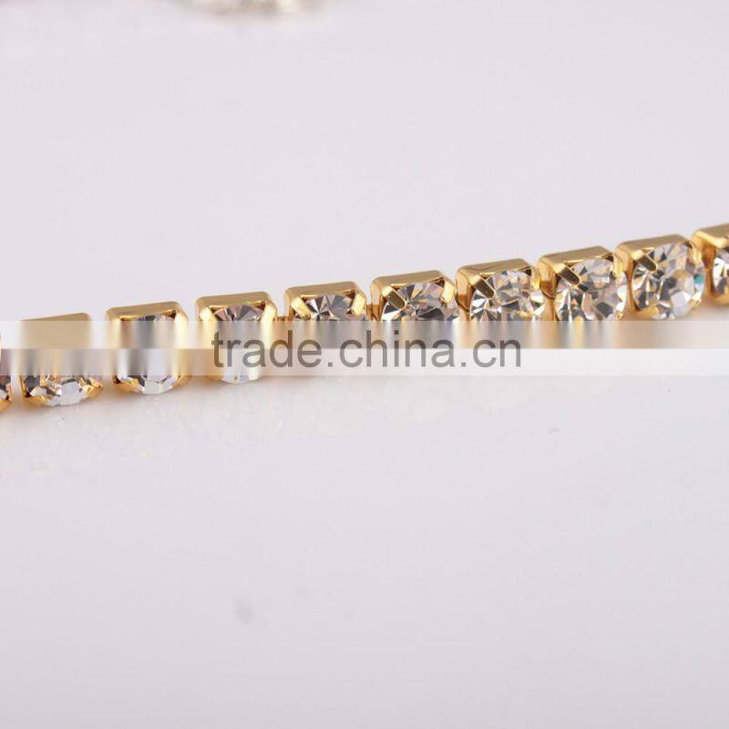 2016 Fashion Jeweled Ornaments Rhinestone Cup Chain for High Heels