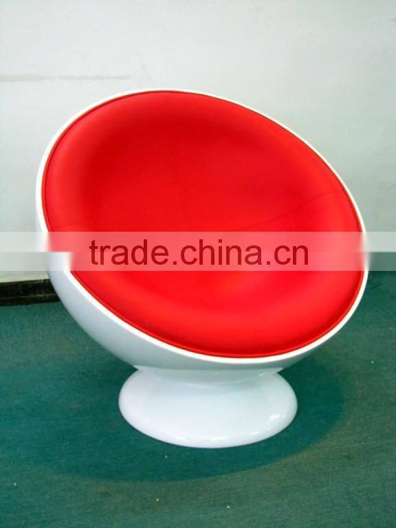 2015 modern fiberglass ball chair with sponge cushion round bar chair