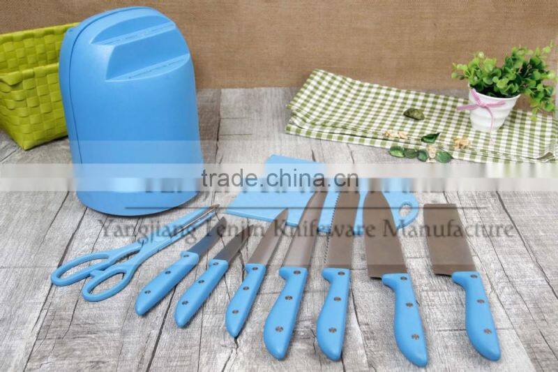 11pcs Rotatable Knife Block Utensil Set- Free Sample Knife