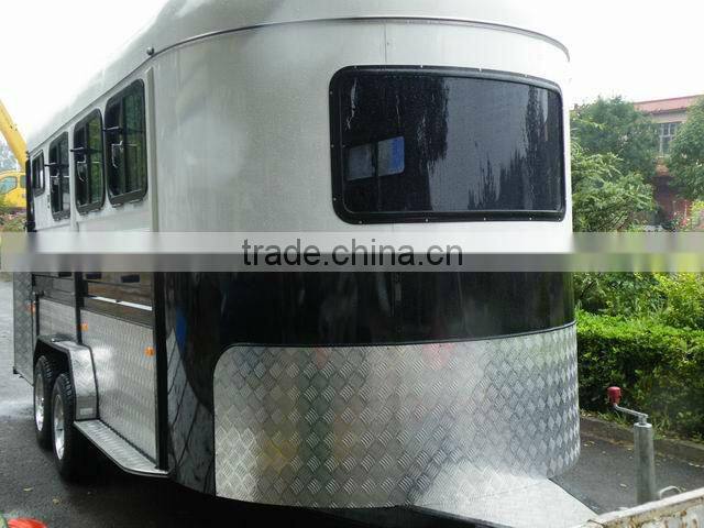 deluxe 3-horse angle load horse trailer
