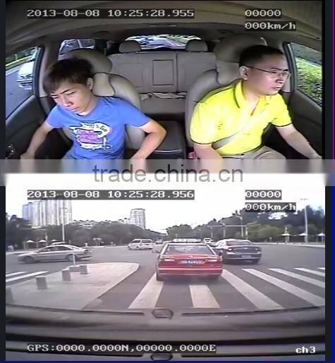 Double Lens wide angle Car Camera with 130 degree Viewing Angle for Rear and front road Viewing