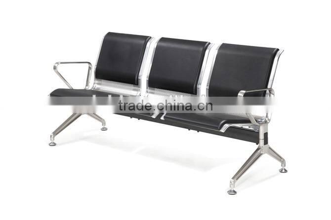 Hot sales PU padding 3 seats bench waiting seat for airport
