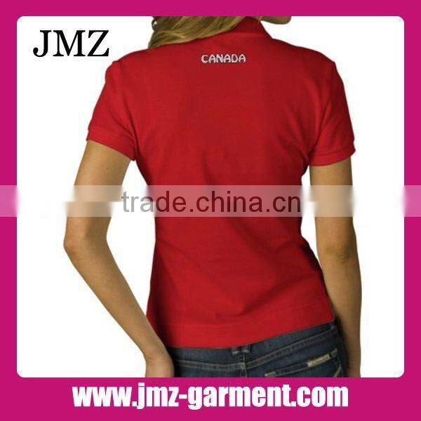 100% cotton high quality polo shirt design for women