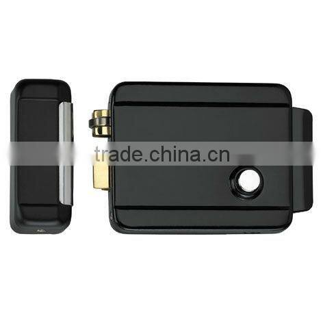 Fail Secure Electric Rim Lock with PCB, Black Painted