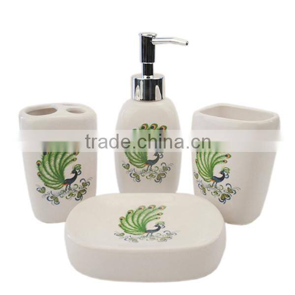 Glazed bath ceramic bathroom set