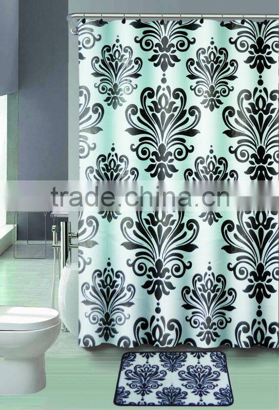 flower printing cotton bath mat