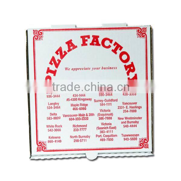 hot sale white Kraft delivery pizza box