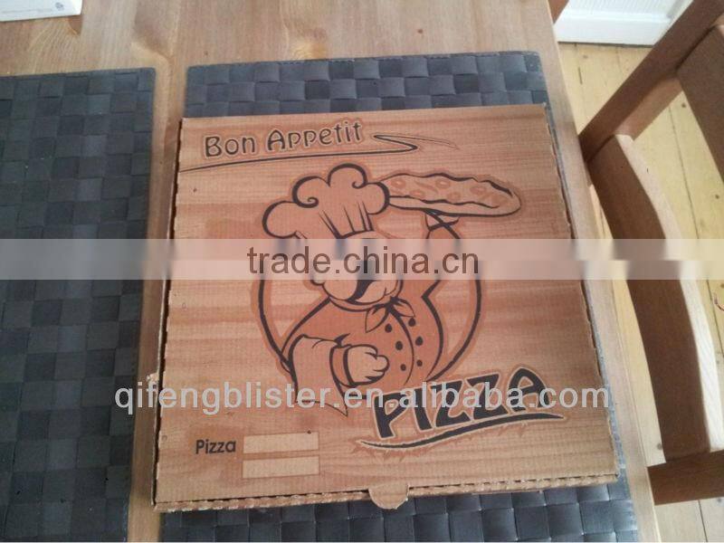 popular corrugated pizza box for fast food/different size pizza box with logo