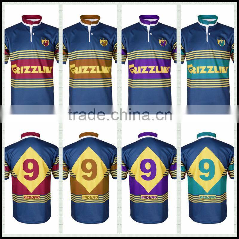 Quality Sublimated springbok Long Sleeve Rugby Jerseys