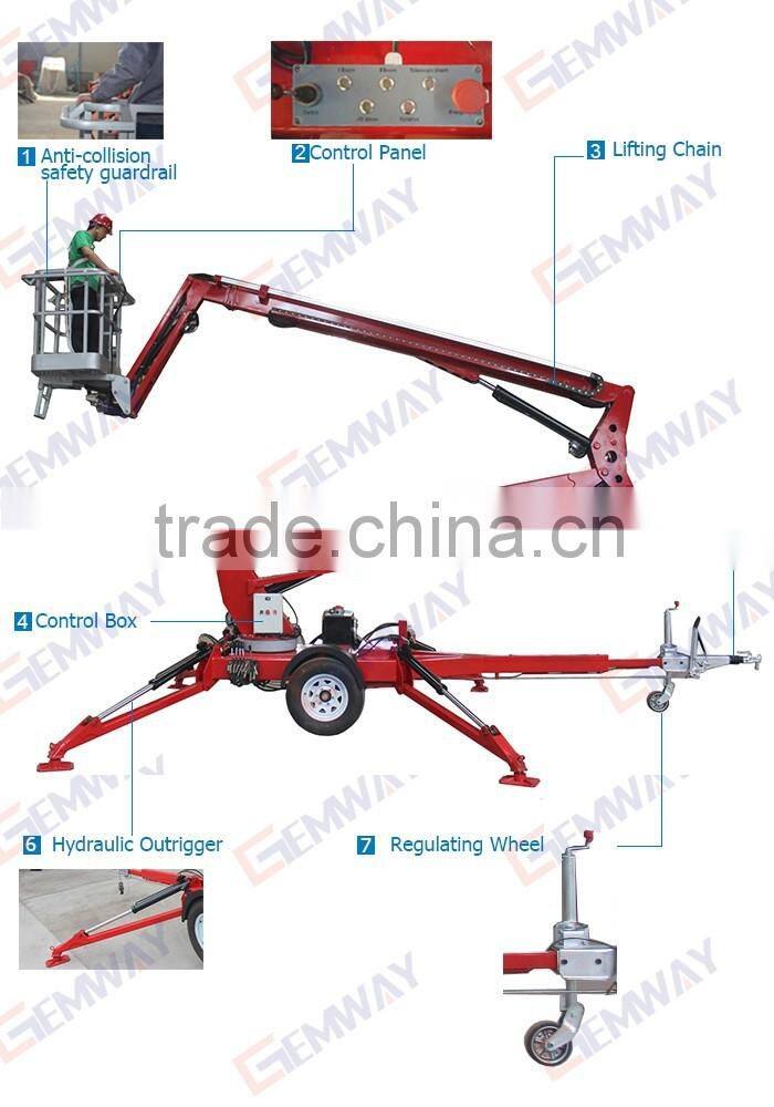 Professional supply aerial work platform,trailer aerial work platform