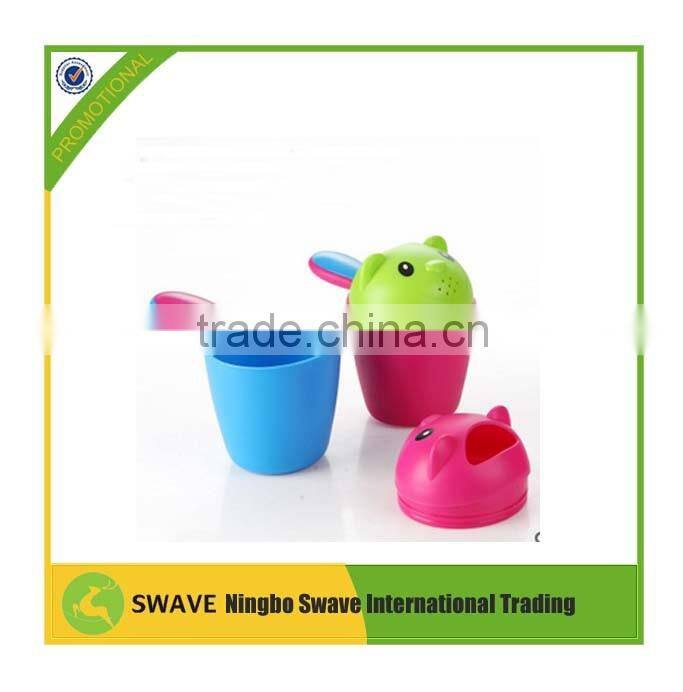 Lovely Bear shape Bath Shampoo Rinse Cup for child /Safe plastic Child Wash Hair cartoon Bath Shampoo Rinse Cup P76520