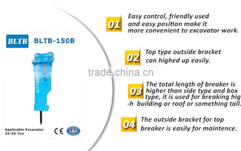 BLTB-150 excavator attachment for breaking rock& stones(hydraulic rock breaker)