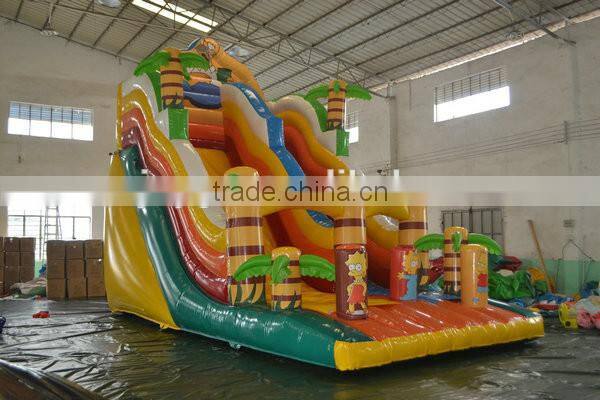 Popular inflatable swimming pool game water park slides