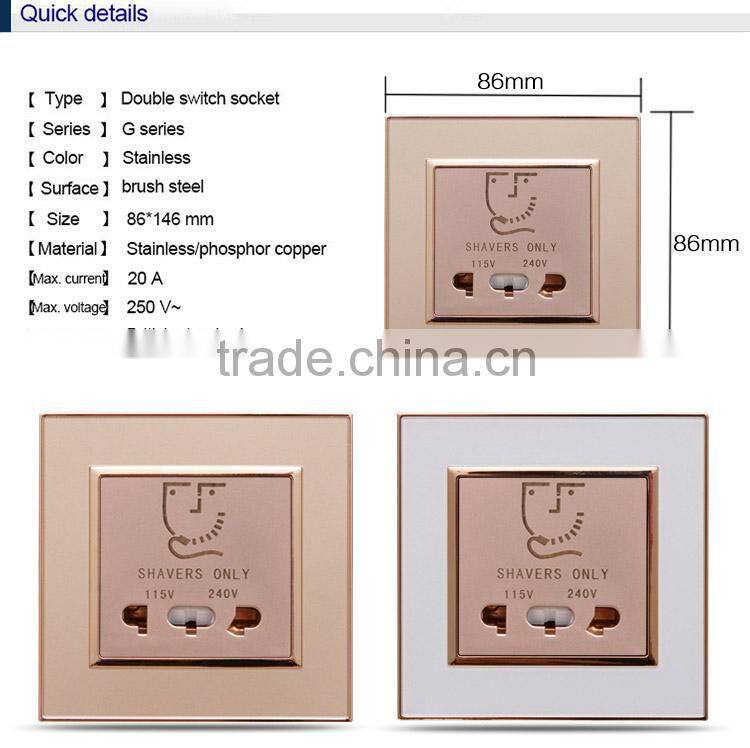 Wall mount universal shavers power electric switch