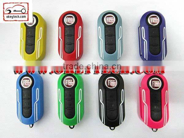 OkeyTech Fiat 500 key cover 3 button for fiat 500 cover for car key covers fiat