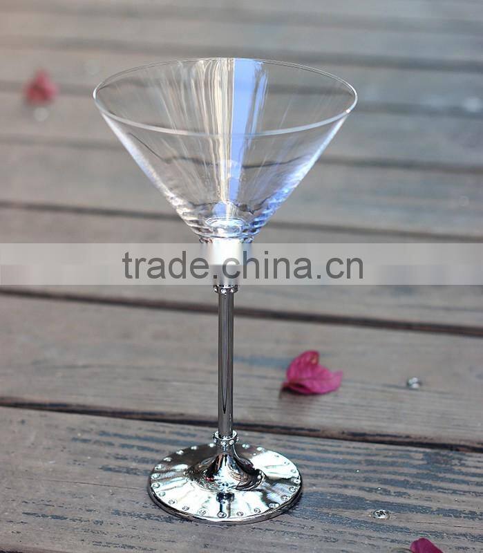 Exclusive elegant handmade customized gold rimed French gold rim wine glass/ mini wine shot glass / whisky glass