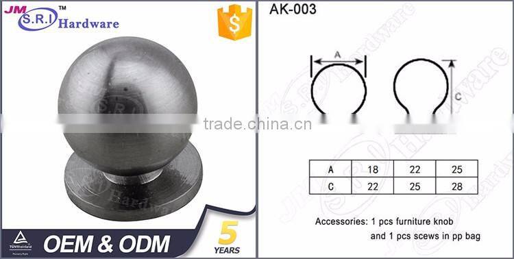 Small round shape aluminum bedroom furniture knob