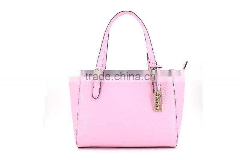 Hot sale UK Market Pink leather Ladies PU Tote handbag bags