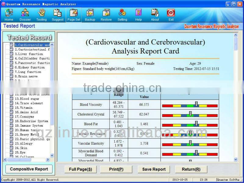Hot Sell !!! Portable Mini Quantum Analyzer Software