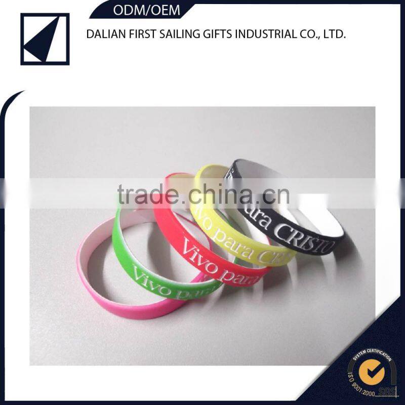 hot selling round silicone bracelet wristband arm cuff bracelet bangle,silicon hand ring football wristband bracelet band Free