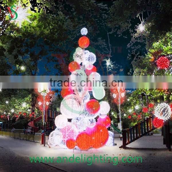 2016 Christmas tree light LED 3D motif light Ball cone tree light