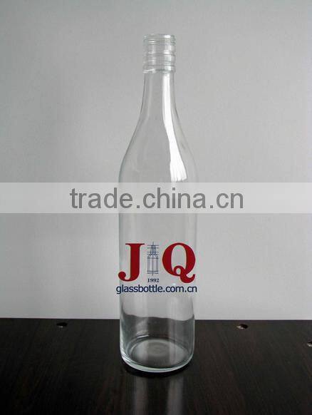 700ml round clear glass container