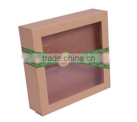Customized Paper box with clear PVC window/kraft paper box