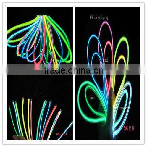 colorful neon el wire for making glowing net mesh